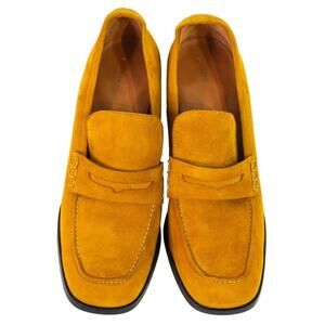 Yellow Suede Loafers